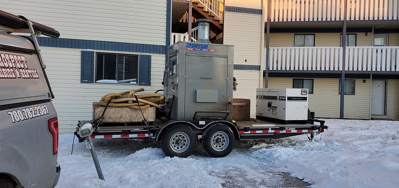 Portable central heating unit